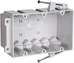 Triple Gang Switch and Outlet Box, Thermoplastic, UL Listed