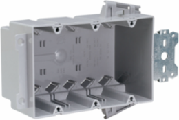 Triple Gang Quick/Click Bracket Box for Wood & Steel Studs, 3/8 Inch Offset