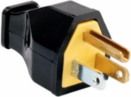 Double-Pole Tamper-Resistant Plug, 15A 125V, Black