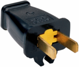 Plug and Connector, 15A 125V, Black, UL Listed