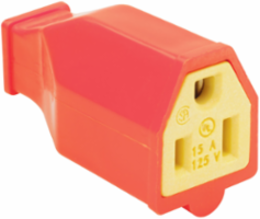 Tamper-Resistant Plug and Connector, 15 A, 125 V, Orange