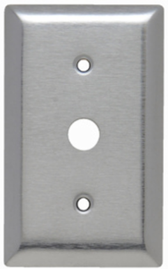Single-Gang 430 Stainless Steel Wall Plate, 0.53 Inch Opening, 4.5 Inch x 2.75 Inch