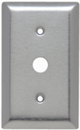 Single-Gang 430 Stainless Steel Wall Plate, 0.53 Inch Opening, 4.5 Inch x 2.75 Inch