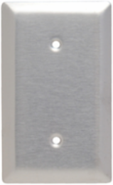 1-Gang Stainless Steel Wall Plate, Blank, 4.5 Inch Height, 2.75 Inch Width