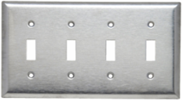 4-Gang 430 Stainless Steel Wall Plate 8.125 Inch x 4.5 Inch