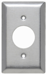 1-Gang Stainless Steel Wall Plate, 4.5 Inch Height, 2.75 Inch Width, Metallic Finish