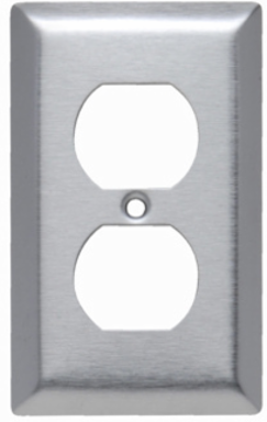 1-Gang Stainless Steel Wall Plate, 4.5 Inch Height x 2.75 Inch Width