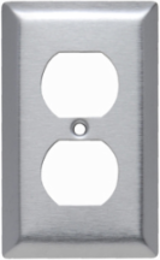 1-Gang Stainless Steel Wall Plate, 4.5 Inch Height x 2.75 Inch Width