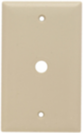 1-Gang Thermoset Wall Plate, 0.625 Inch Round Opening, Ivory, 4.5 Inch Height, 2.75 Inch Width