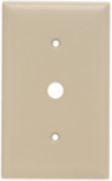 Ivory 1-Gang Thermoset Wall Plate, 2.75 Inch Width, 0.53 Inch Opening