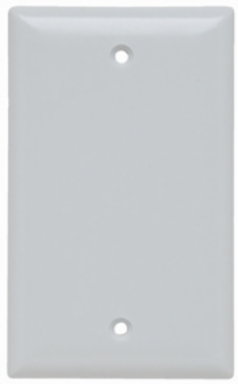 1-Gang Matte White Thermoset Wall Plate, Box Mounted, 0.070 Inch Thickness