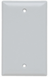 1-Gang Matte White Thermoset Wall Plate, Box Mounted, 0.070 Inch Thickness