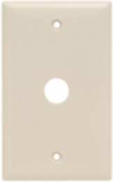 1-Gang Thermoset Wall Plate, 0.53 Inch Opening, Light Almond, Matte Finish