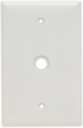 Junior Jumbo Thermoset Wall Plate, 0.53 Inch Round Opening, Matte White, 3.125 Inch Width, 4.87 Inch Height
