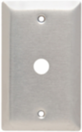 1-Gang Stainless Steel Wall Plate, 0.53 Inch Round Opening