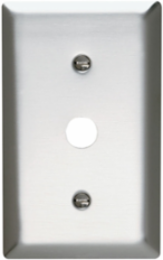 Stainless Steel Wall Plate, 4.5 Inch x 2.75 Inch, 0.53 Inch Round Opening