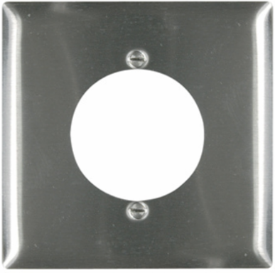 2-Gang Stainless Steel Wall Plate, 2.1563 Inch Opening, 4.5 Inch Height