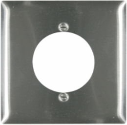 2-Gang Stainless Steel Wall Plate, 2.1563 Inch Opening, 4.5 Inch Height