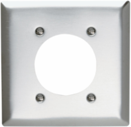 2-Gang Stainless Steel Wall Plate with 2.1563 Inch Opening, 4.5 Inch Height
