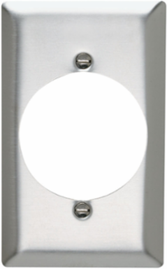 1-Gang Stainless Steel Wall Plate, 2.75 Inch x 4.5 Inch, Brushed Finish