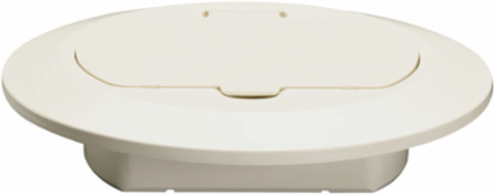 Tamper-Resistant Floor Box Cover, Gray, 4-3/4 Inch Hole Size, PVC Construction