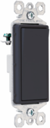 Decorator Switch 15A 120/277V Black, 1 Pole, TradeMaster Series
