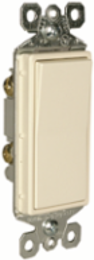 TradeMaster Decorator Switch, 1 Pole, 15A 120/277V, Light Almond