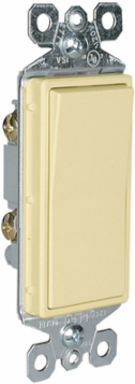 TradeMaster 15A 120V Single-Pole Decorator Switch, Ivory