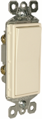 15A 120V NAFTA-Compliant Single-Pole Decorator Switch, Light Almond 1.43 Inch Width