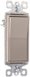 15A Single-Pole Decorator Switch, Nickel, 4.19 Inch x 1.43 Inch 120/277V