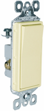 TradeMaster® 15A 3-Way Decorator Switch, Ivory, 120/277V, Grounding