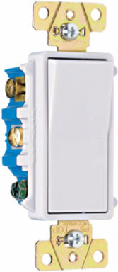 TradeMaster Decorator Switch, 4-Way 15A 120/277V, White, UL20 Certified