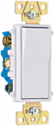 TradeMaster Decorator Switch, 4-Way 15A 120/277V, White, UL20 Certified