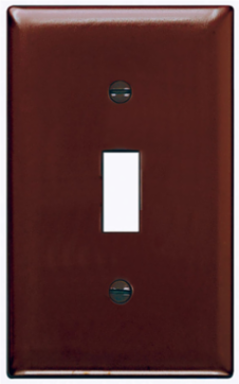 TradeMaster 1-Gang Nylon Wall Plate, Brown, 2.9375 Inch Width, 4.6875 Inch Height