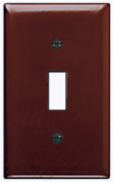 TradeMaster 1-Gang Nylon Wall Plate, Brown, 2.9375 Inch Width, 4.6875 Inch Height