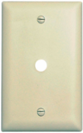 TradeMaster Nylon Wall Plate, 1-Gang, 0.41 Inch Round Opening, Ivory