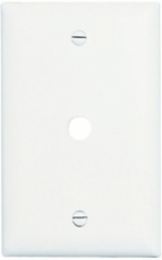 TradeMaster Nylon Wall Plate, 1-Gang, 0.41 Inch Round Opening, White