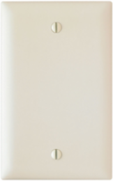 TradeMaster 1-Gang Blank Wall Plate, Light Almond, 2.938 Inch Width