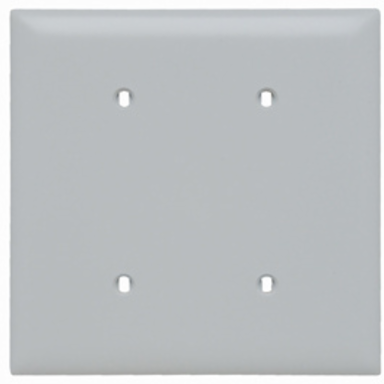 TradeMaster® 2-Gang Blank Nylon Wall Plate, 4.75 Inch x 4.6875 Inch, Matte Finish