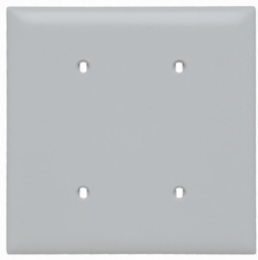 TradeMaster® 2-Gang Blank Nylon Wall Plate, 4.75 Inch x 4.6875 Inch, Matte Finish