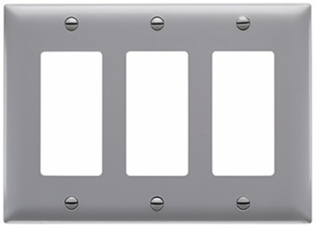 TradeMaster 1-Gang Nylon Wall Plate, Brown, 4.6875 Inch Height, 2.9375 Inch Width