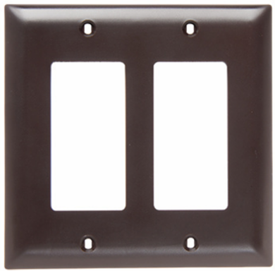 TradeMaster 1-Gang Nylon Wall Plate, Brown, 4.6875 Inch Height, 2.9375 Inch Width