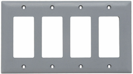 TradeMaster 1-Gang Nylon Wall Plate, Brown, 4.6875 Inch Height, 2.9375 Inch Width