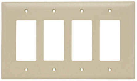 TradeMaster 1-Gang Nylon Wall Plate, Brown, 4.6875 Inch Height, 2.9375 Inch Width