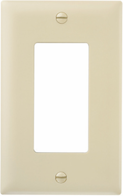 TradeMaster 1-Gang Nylon Wall Plate, Brown, 4.6875 Inch Height, 2.9375 Inch Width