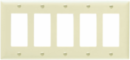 TradeMaster 5-Gang Nylon Wall Plate, 10.188 Inch x 4.6875 Inch, Matte Finish