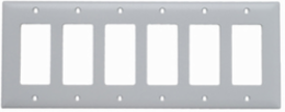 6-Gang Nylon Wall Plate, 12 Inch x 4-5/8 Inch, Matte White