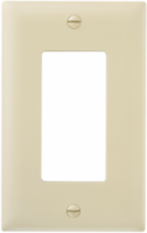 TradeMaster 1-Gang Nylon Wall Plate, 2.9375 Inch Width, Ivory