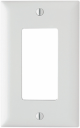 TradeMaster 1-Gang Wall Plate, Nylon, 4.6875 Inch Height, White