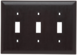 TradeMaster 3-Gang Nylon Wall Plate, 3 Toggle Openings, 4.6875 Inch x 6.563 Inch